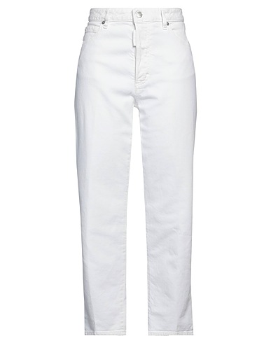 DSQUARED2 Denim trousers White 98% Cotton, 2% Elastane