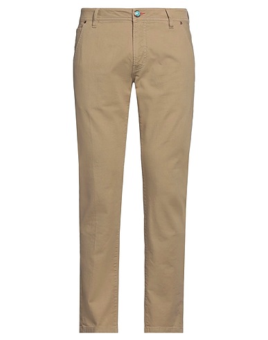 PEOPLE OF SHIBUYA Casual trouser Beige 97% Cotton, 3% Elastane