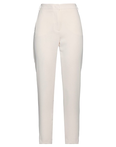 SOALLURE Casual trouser Cream 100% Polyester