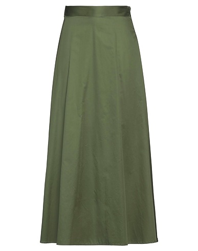 CAMICETTASNOB Maxi Skirts Military green 100% Cotton