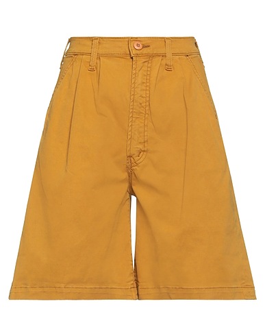 MOTHER Shorts & Bermuda Mustard 98% Cotton, 2% Elastane