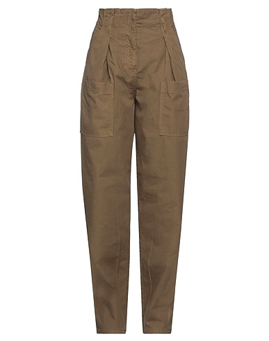PINKO Casual trouser Military green 100% Cotton, Rubber