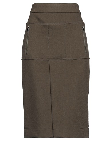 TOM FORD Midi skirt Military green 98% Virgin Wool, 2% Elastane