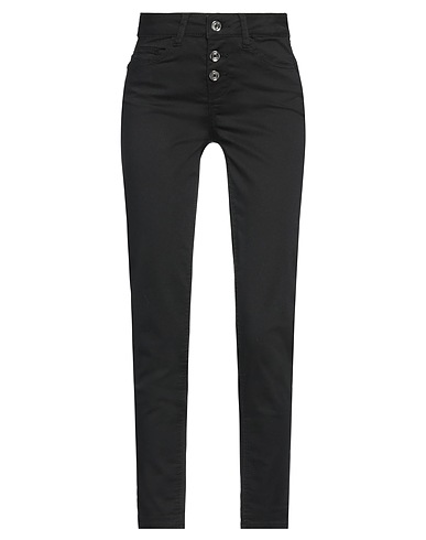 LIU •JO Denim trousers Black 67% Cotton, 29% Polyester, 4% Elastane