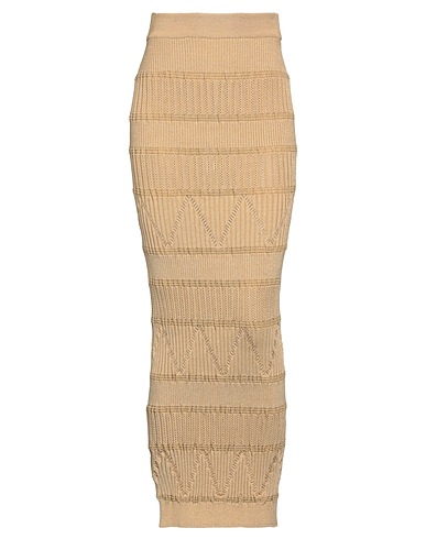 BALMAIN Gonna lunga Cammello 82% Viscosa, 18% Poliammide, Elastan