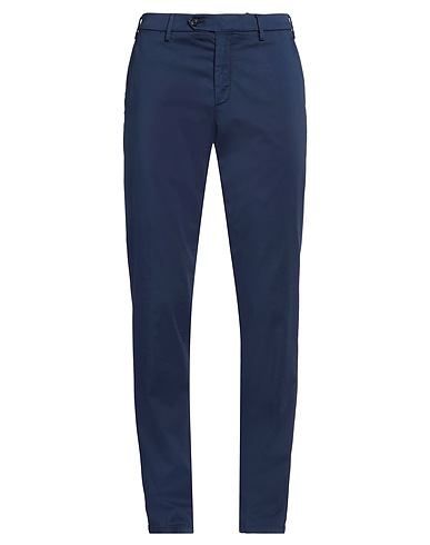 LARDINI Casual trouser Navy blue 55% Cotton, 41% Lycra®, 4% Elastane