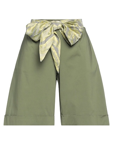 OBLÒ® UNIQUE Shorts & Bermuda Military green 66% Rayon, 30% Polyamide, 4% Elastane