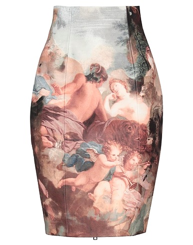 BALMAIN Midi skirt Antique rose 100% Lambskin, Viscose