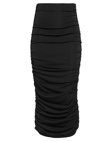 THE ANDAMANE Midi skirt Black 94% Polyester, 6% Elastane