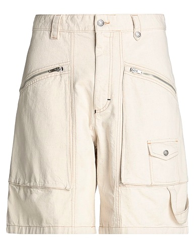 ISABEL MARANT Shorts jeans Avorio 80% Cotone, 20% Canapa