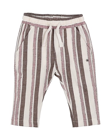 MANUEL RITZ Casual trouser Ivory 50% Linen, 30% Cotton, 20% Polyester