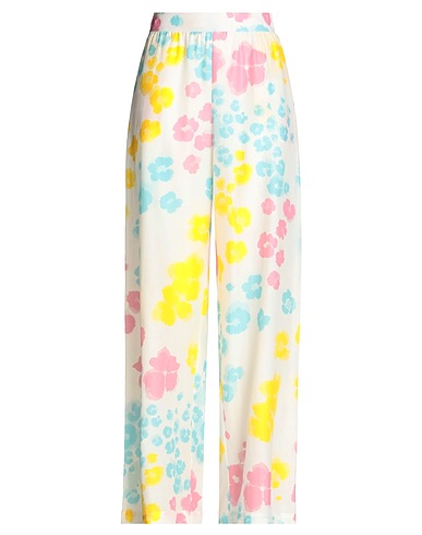 BOUTIQUE MOSCHINO Casual pants White 65% Cotton, 35% Silk