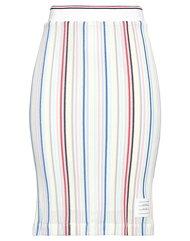 THOM BROWNE Midi skirt White 65% Viscose, 35% Polyamide
