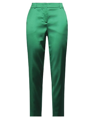 BOUTIQUE MOSCHINO Casual trouser Emerald green 76% Acetate, 21% Polyamide, 3% Elastane