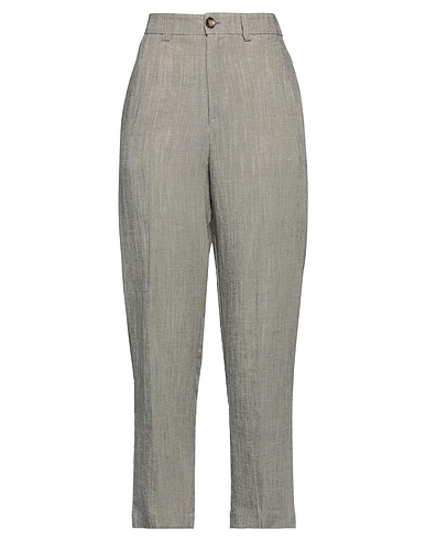 SOLOTRE Casual pants Taupe 65% Viscose, 35% Linen, Cotton