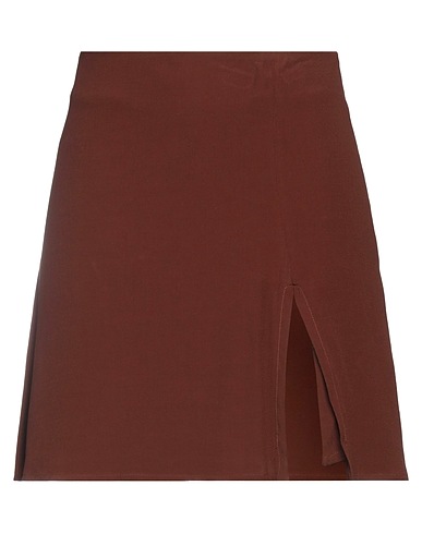MAR DE MARGARITAS Mini skirt Chocolate brown 100% Viscose, Polyester