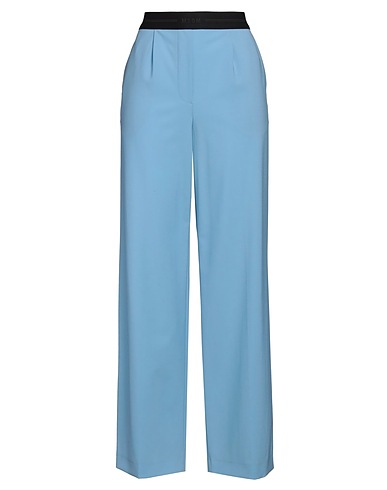 MSGM Pantalone Celeste 96% Lana Vergine, 4% Elastan