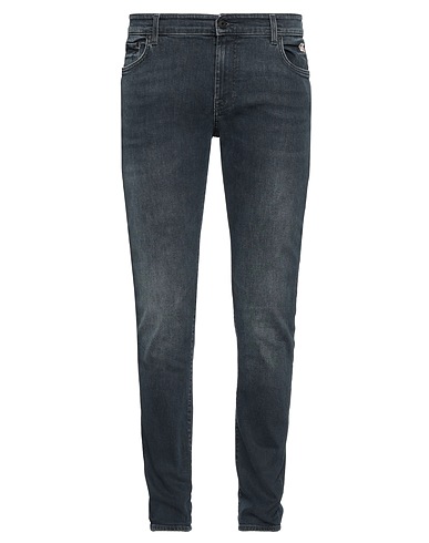 ROŸ ROGER'S Denim trousers Black 99% Cotton, 1% Elastane
