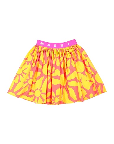 MARNI Skirt Yellow 100% Cotton, Polyamide, Polyester, Elastane