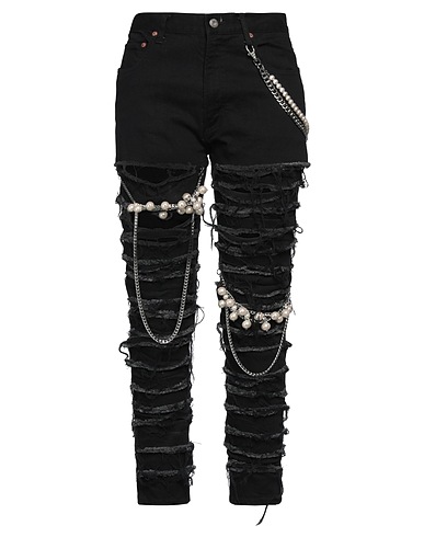 JUNYA WATANABE Denim pants Black 98% Cotton, 2% Elastane
