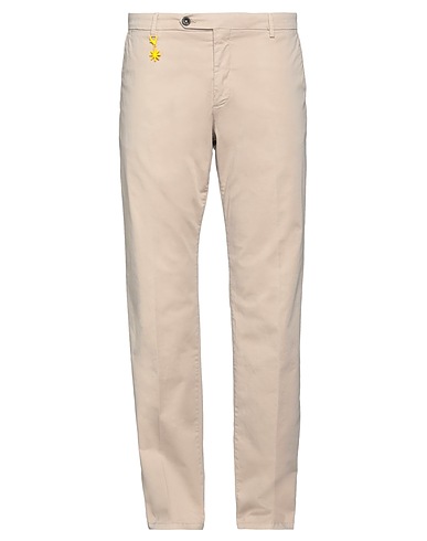 MANUEL RITZ Casual trouser Beige 98% Cotton, 2% Elastane