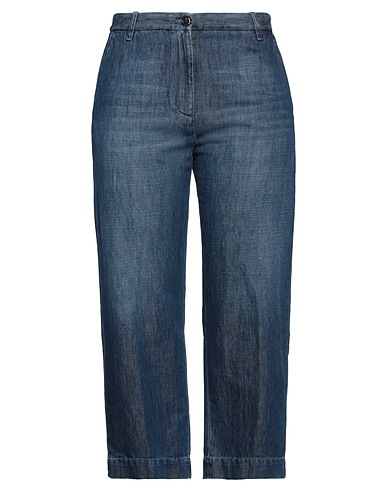NINE IN THE MORNING Denim trousers Blue 58% Cotton, 42% Linen