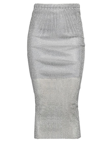 SANTA BRANDS Midi-Rock Silber 50% Andere Fasern, 30% Polyester, 20% Baumwolle