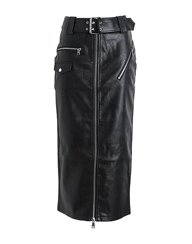 TOPSHOP Midi skirt Black 100% Polyurethane