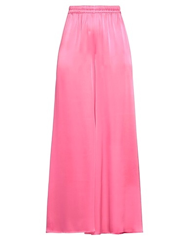 SEMICOUTURE Casual trouser Fuchsia 87% Acetate, 13% Silk