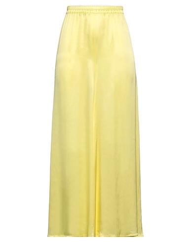 SEMICOUTURE Pantalone Giallo 87% Acetato, 13% Seta