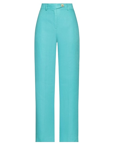 VICOLO Casual trouser Turquoise 100% Linen