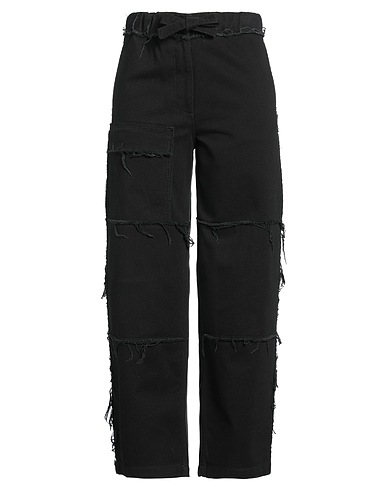DRIES VAN NOTEN Denim trousers Black 100% Cotton