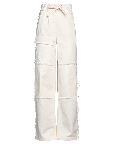 DRIES VAN NOTEN Pantaloni jeans Avorio 100% Cotone