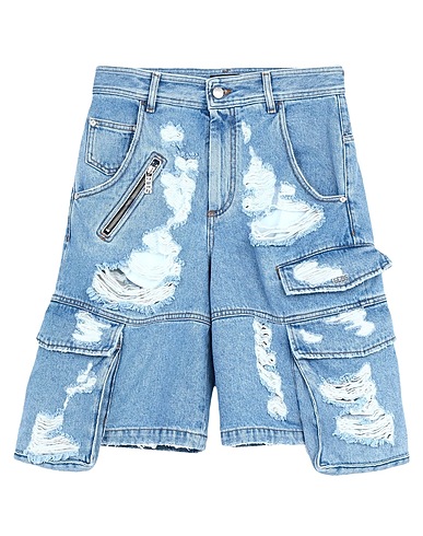 GCDS Denim shorts Blue 100% Cotton, Polyester