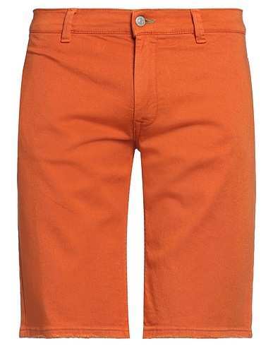 GREY DANIELE ALESSANDRINI Shorts & Bermuda Orange 97% Cotton, 3% Elastane