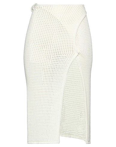 ANDREĀDAMO Midi skirt Ivory 80% Viscose, 10% Polyester, 9% Polyamide, 1% Elastane