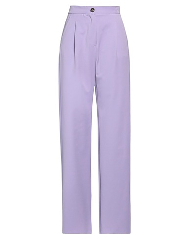 EMME by MARELLA Casual trouser Lilac 63% Polyester, 30% Viscose, 7% Elastane