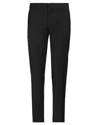 GREY DANIELE ALESSANDRINI Casual pants Black 55% Wool, 41% Polyester, 4% Elastane