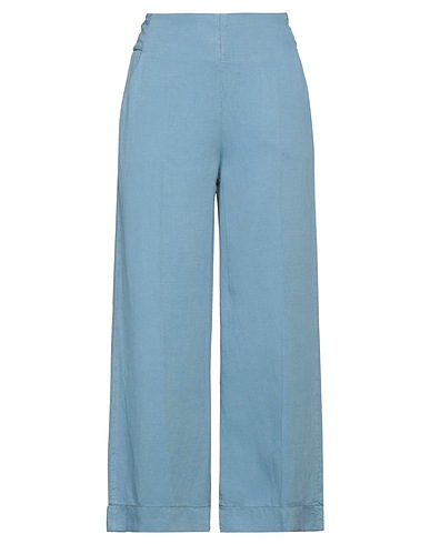 VIA MASINI 80 パンツ パステルブルー テンセル 67% / リネン 33%