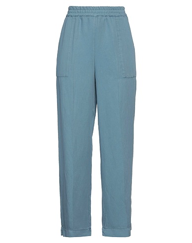 VIA MASINI 80 Casual pants Light blue 67% Lyocell, 33% Linen