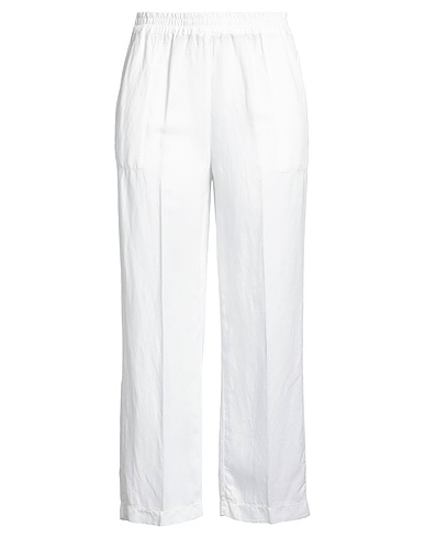 VIA MASINI 80 Casual trouser White 67% Lyocell, 33% Linen