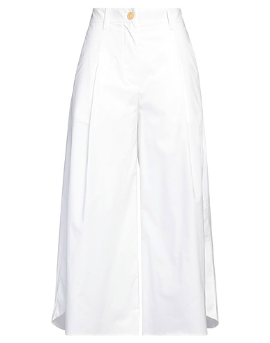 ERIKA CAVALLINI Casual pants White 97% Cotton, 3% Elastane