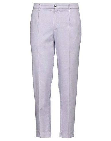 LIU •JO MAN Casual trouser Lilac 72% Cotton, 27% Linen, 1% Elastane