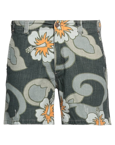 ERL Shorts & Bermudas Dunkelgrün 98% Baumwolle, 2% Elastan