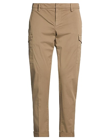 DONDUP Casual pants KHAKI 96% Cotton, 4% Elastane