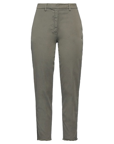 THE EDITOR Casual pants Military green 100% Cotton
