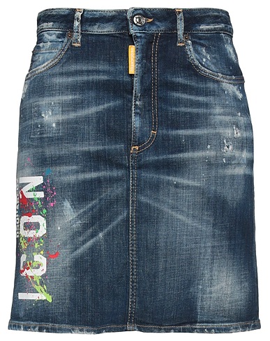 DSQUARED2 Denim skirt Blue 98% Cotton, 2% Elastane