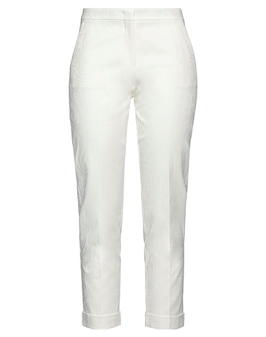 ETRO Casual pants White 97% Cotton, 3% Elastane