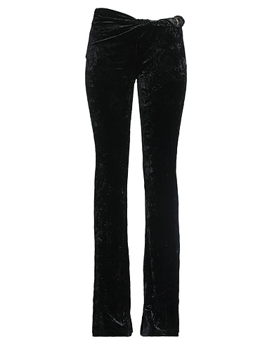 VERSACE Casual pants Black 92% Polyester, 8% Elastane, Acetate, Silk