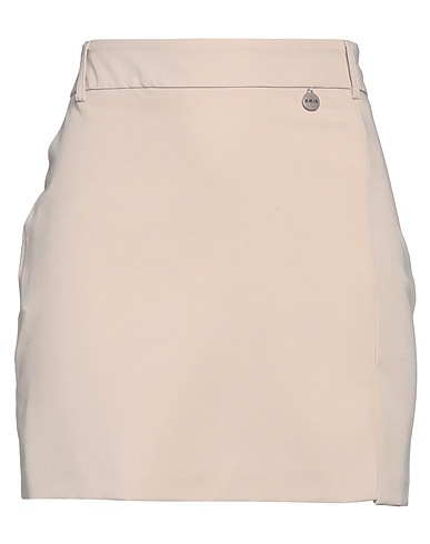 BERNA Mini skirt Beige 78% Polyester, 18% Rayon, 4% Elastane